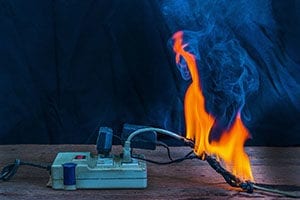 Houston Electricians home electrical maintenance can help prevent fires. 