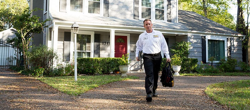This Mister Sparky Electrician is a Houston Electrician that has just finished an electrical wire inspection.