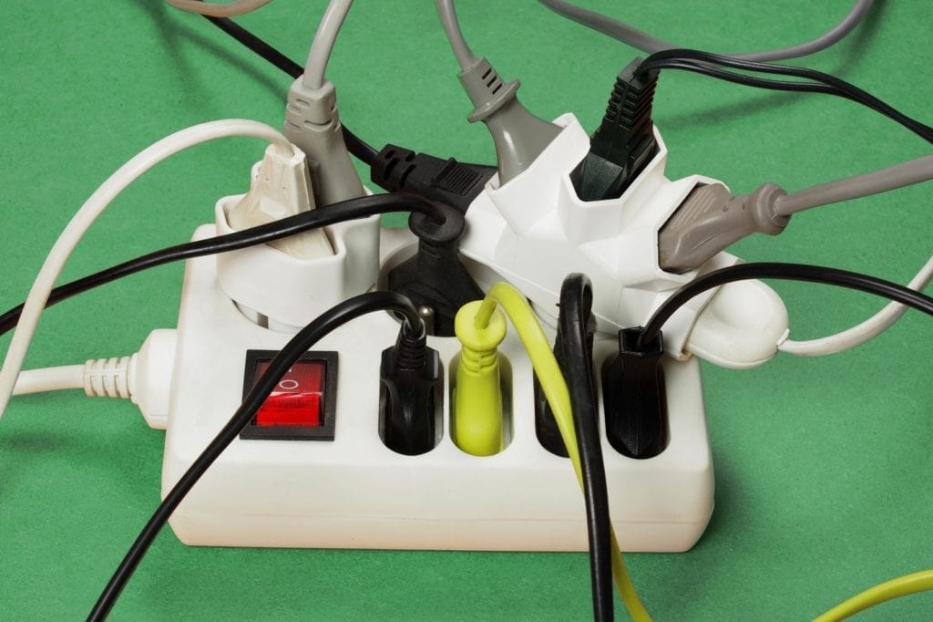 overloaded extension cord