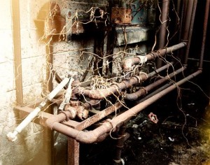 rusted piping